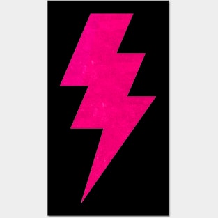 Lightning Bolt pink Posters and Art
